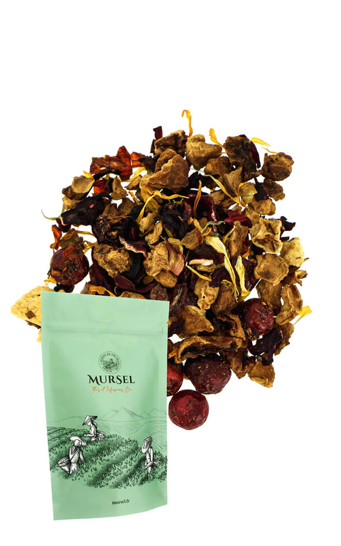 N°12 - Infusion fruitée BIO – Saveur Canneberge (Cranberry) & pêche