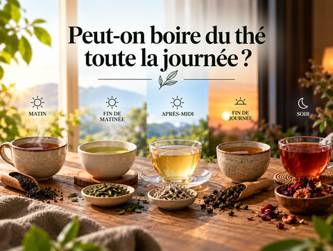 Plusieurs thés servis du matin au soir avec thé noir, thé vert et infusion – MURSEL Artisan du thé