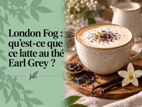 London Fog préparé avec thé Earl Grey, lait moussé et vanille dans une grande tasse