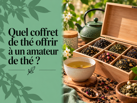 Coffret de dégustation avec plusieurs thés haut de gamme en vrac, tasse et accessoires pour offrir à un amateur de thé