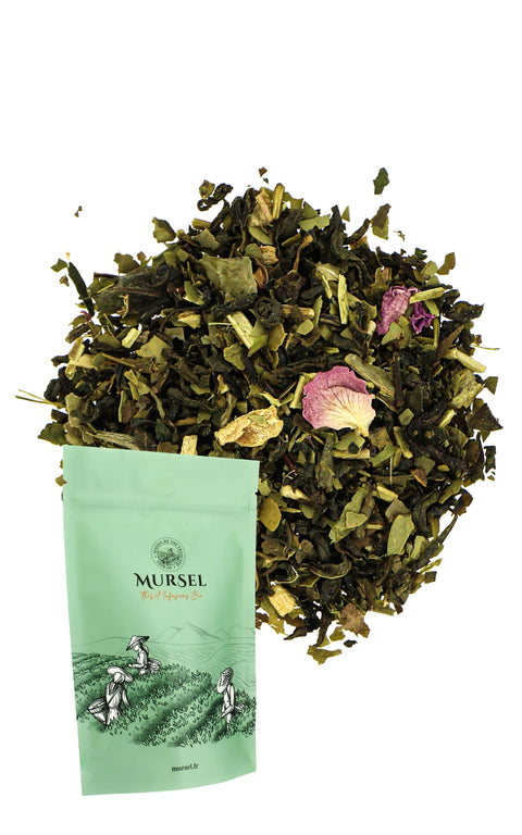 N°1 - Thé vert & Maté vert BIO - thé minceur- Pamplemousse – Gingembre - Vrac