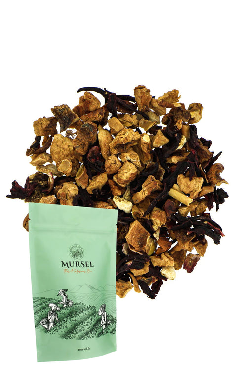 N°13 - Infusion fruitée BIO – Mélange fruité nature – Pomme, orange & hibiscus - Vrac