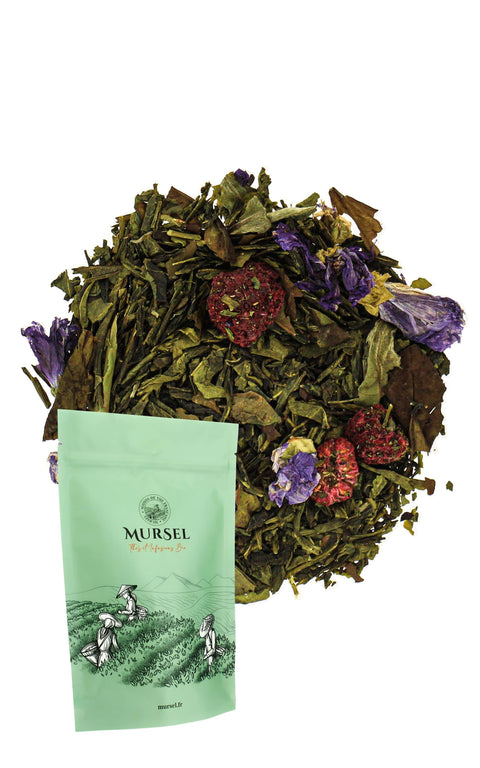 N°29 - Thé vert BIO – Saveur violette, framboise - Vrac