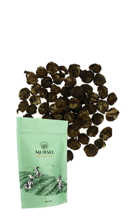 N°62 - Thé blanc BIO – Thé rare - Jasmin Dragon Pearls - Vrac 50gr