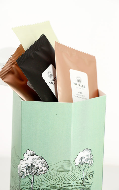 Coffret découverte MURSEL avec infusettes de thé assorties